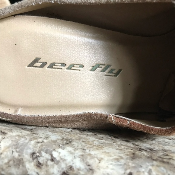 Vintage Y2K Women’s Bee Fly Size 8 Leather Patchwork Pointed Toe Block Heel Mule - Picture 4 of 13